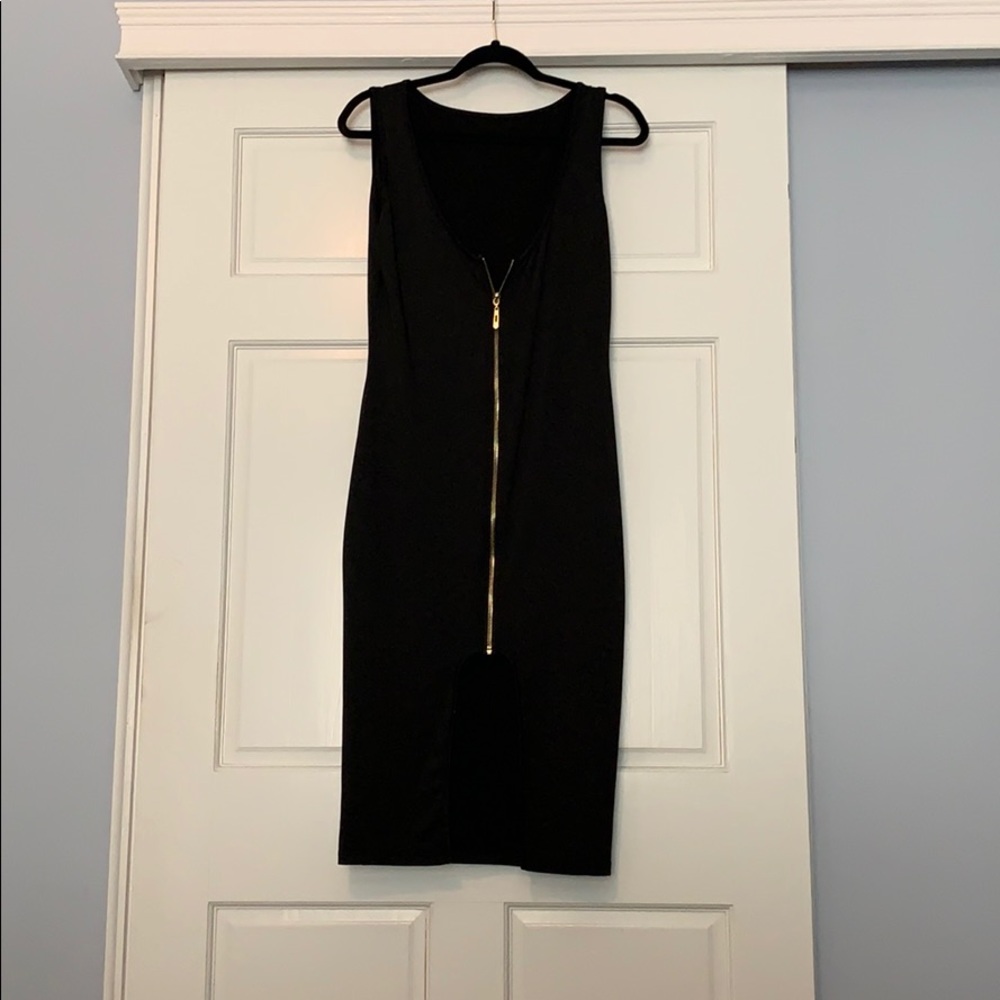 Black zipper dress